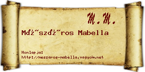 Mészáros Mabella névjegykártya
